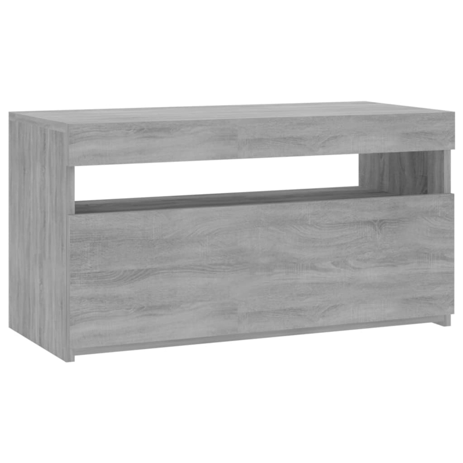 VidaXL TV-Schrank mit LED-Leuchten Grau Sonoma 75x35x40 cm günstig online kaufen