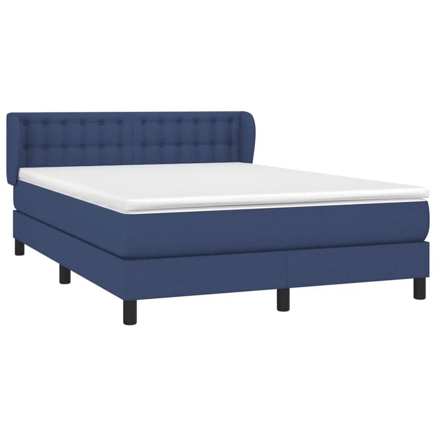 vidaXL Boxspringbett mit Matratze Blau 140x200 cm Stoff 3126571 günstig online kaufen