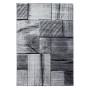 Ayyildiz Kurzflorteppich Parma 9260, schwarz, 240x340 cm, mit Holzblockmuster.