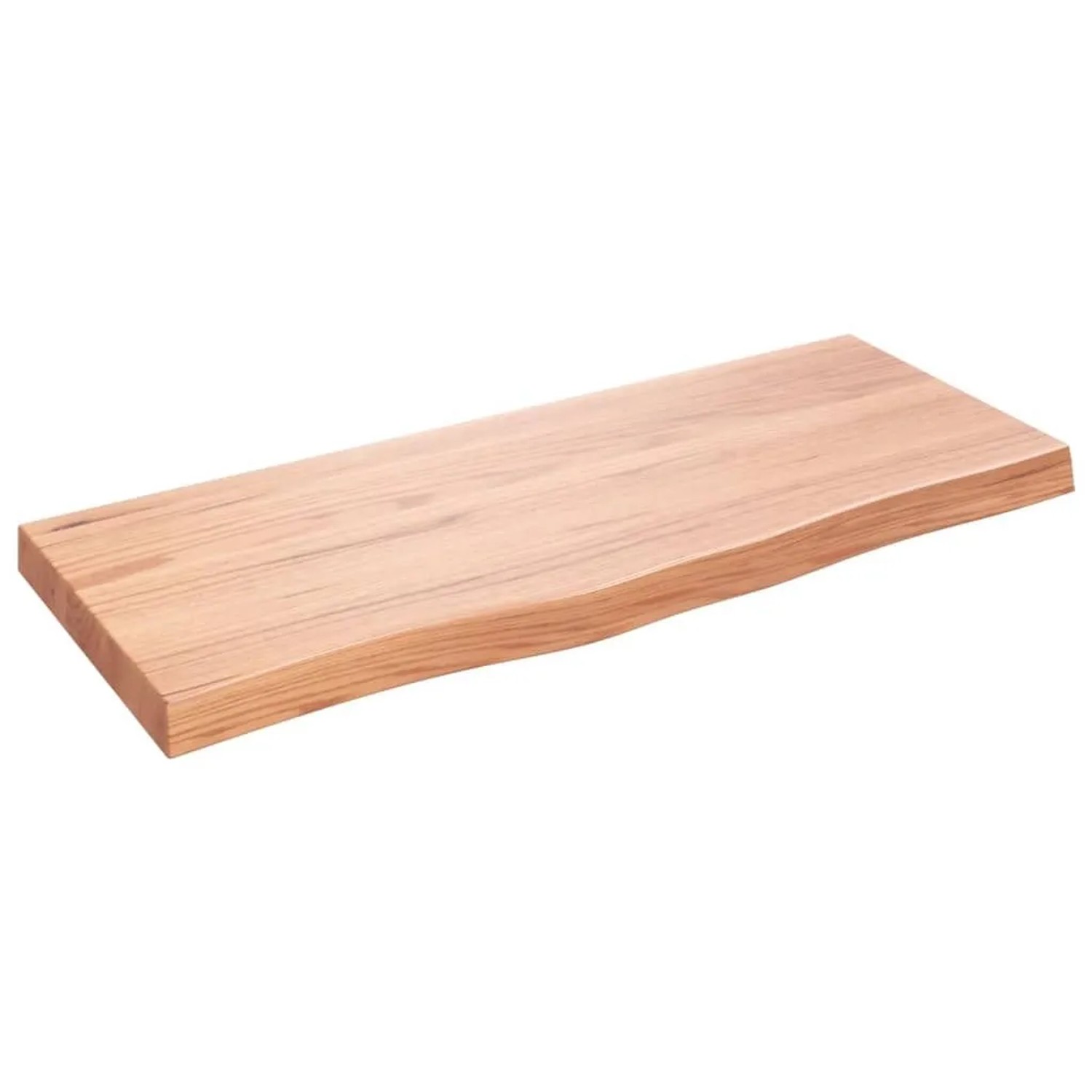vidaXL Wandregal Hellbraun 100x40x2-6 cm Massivholz Eiche Behandelt 363685