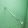 Detailaufnahme: Verchromte Stabilisierungsstange für Walk-In Dusche, 140cm lang.