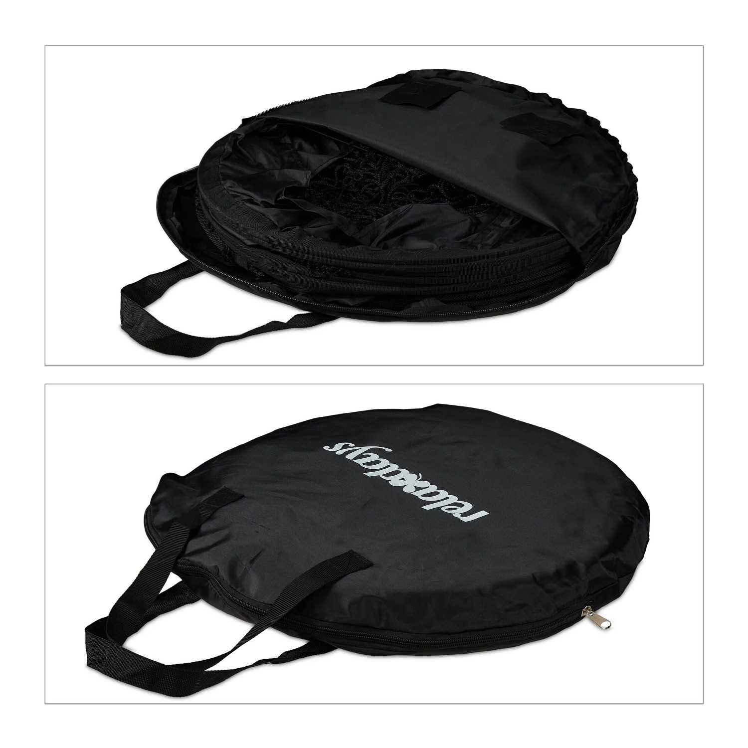 Relaxdays Fußballtore Pop Up 2er Set Polyester Schwarz Klappbar 77 cm x 122 cm x 83 cm 760 g_5