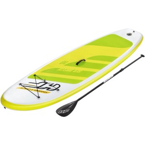 Hydro-Force SUP Board Sea Breeze Set (305cm) mit Paddel, gelb/weiß. Ideal für Stand Up Paddling.