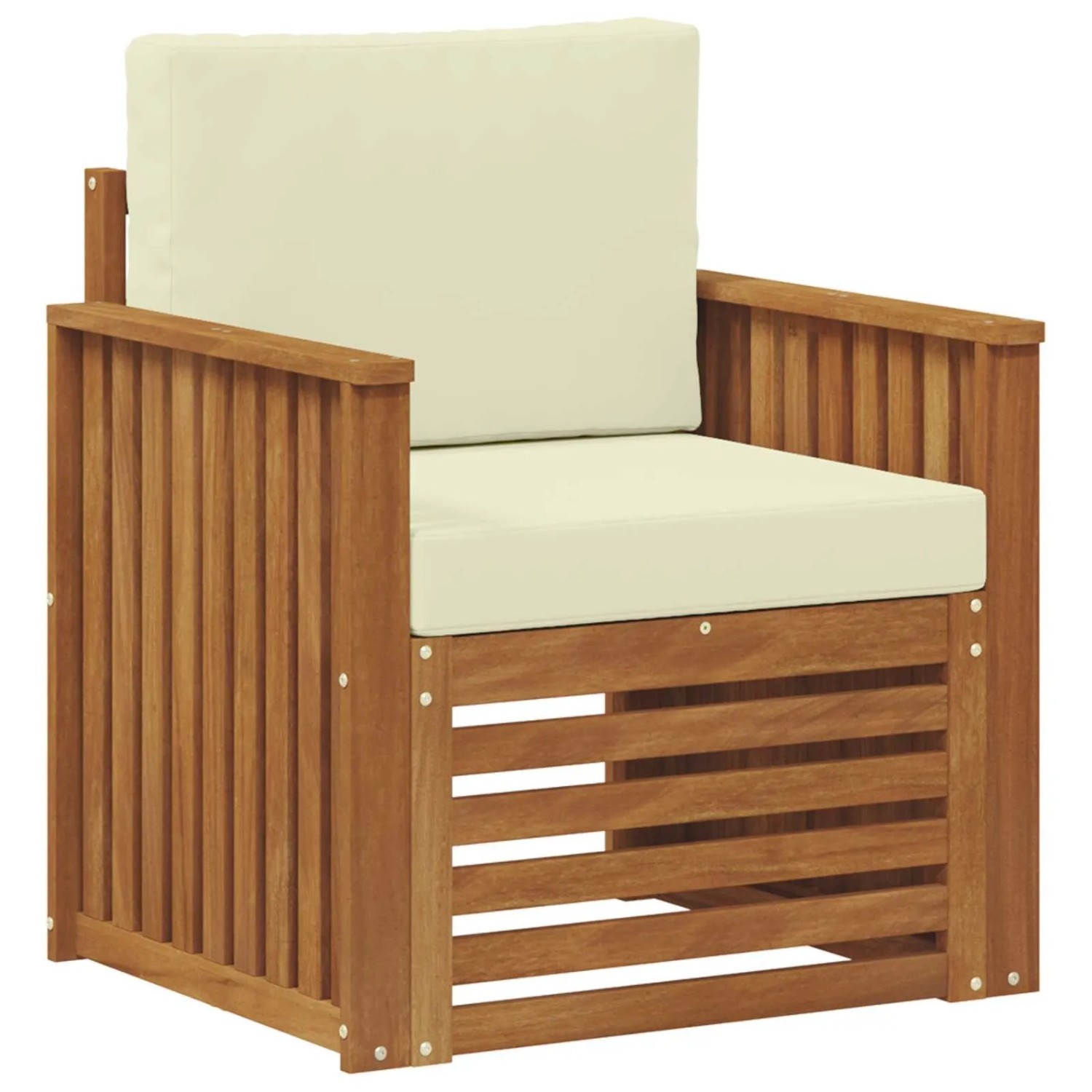 vidaXL Outdoor-Sofagarnitur mit Kissen Natur 71 x 63 x 73 cm 3436350