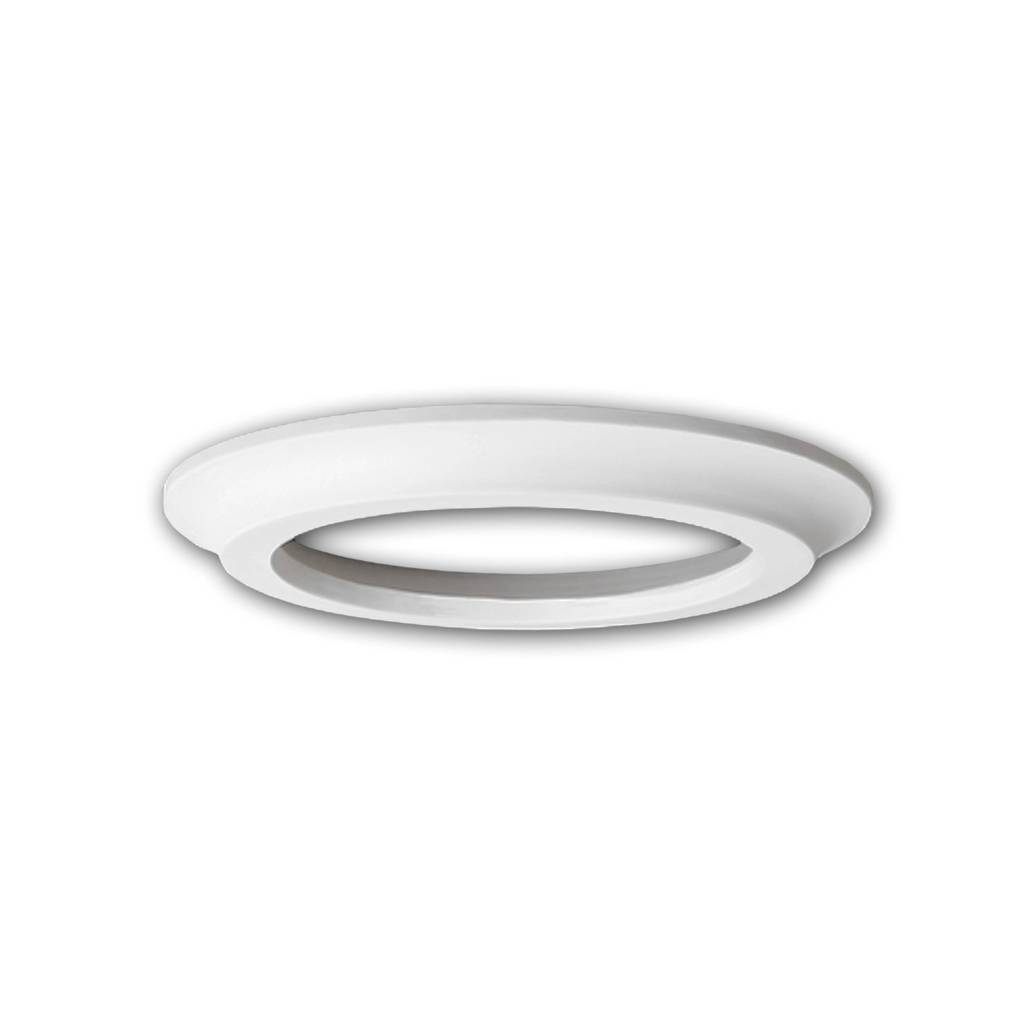 PROFHOME 111200 Vollsäulen Ring Säule Zierelement dekoratives Element 28 cm x 2,5 cm Weiß
