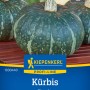 Kiepenkerl Kabocha Kürbis Yamato F1-Hybride, dunkelgrüne Früchte mit hellem Muster.