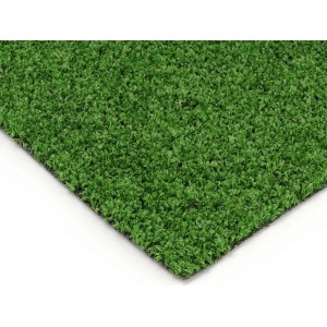 Detailaufnahme von Primaflor Kunstrasen Summer B1, grüner Kurzflor für Messe und Events.