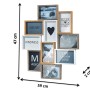 Kobolo Bilderrahmen Collage HEART Holz Weiß Natur 10 Bilder 59x47 cm_9