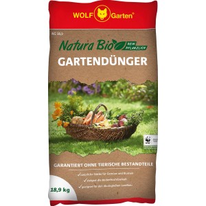 Wolf-Garten Natura Gartendünger 18,9 kg: Organischer Dünger für den Garten, ohne tierische Bestandteile.