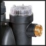 Detailaufnahme: Einhell GC-AW 6333 Hauswasserautomat mit Vorfilter und Anschluss.