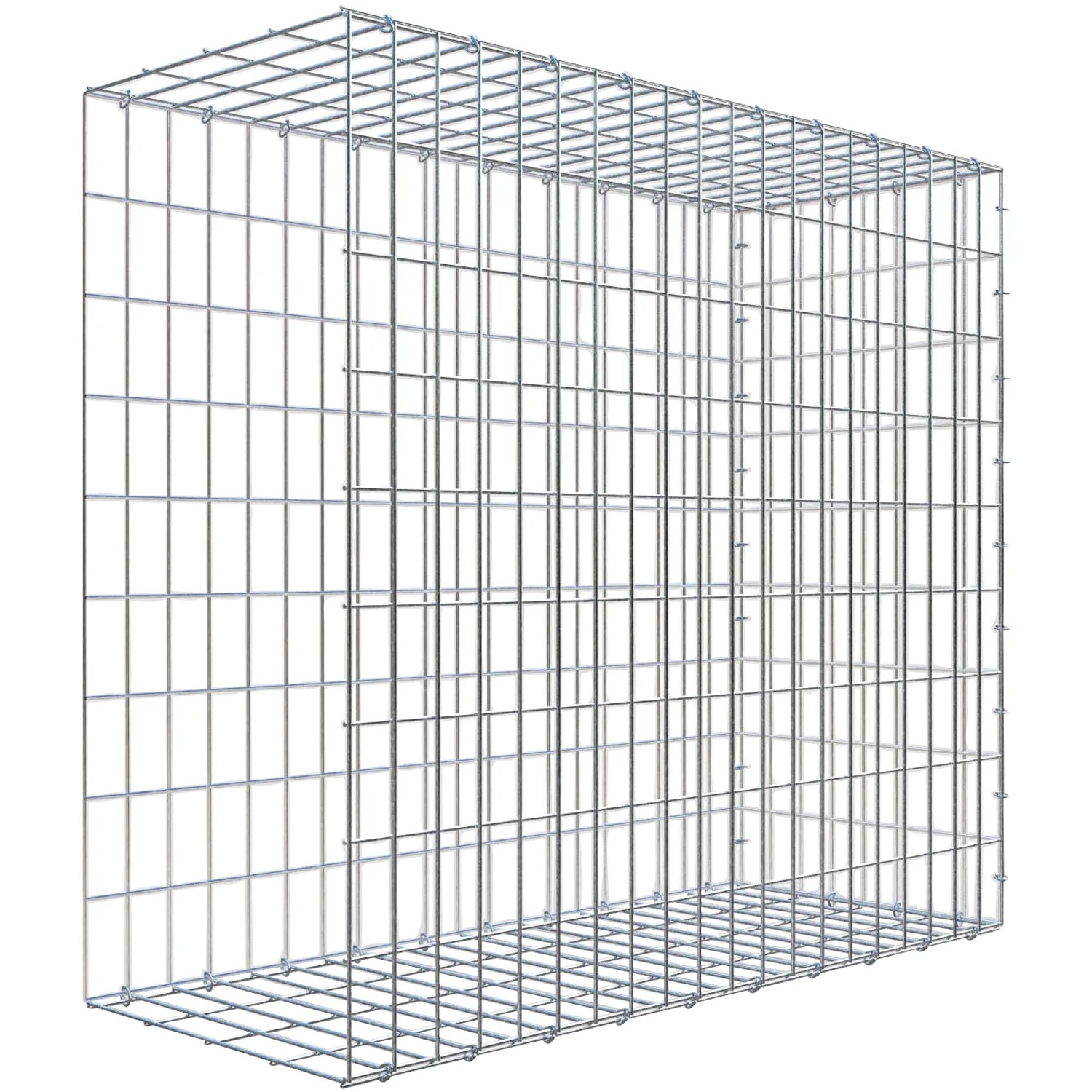 Gabiona C-Ring-Gabione-Anbaukorb Typ 2 90 x 100 x 40 cm Maschenw 5 x 10 cm