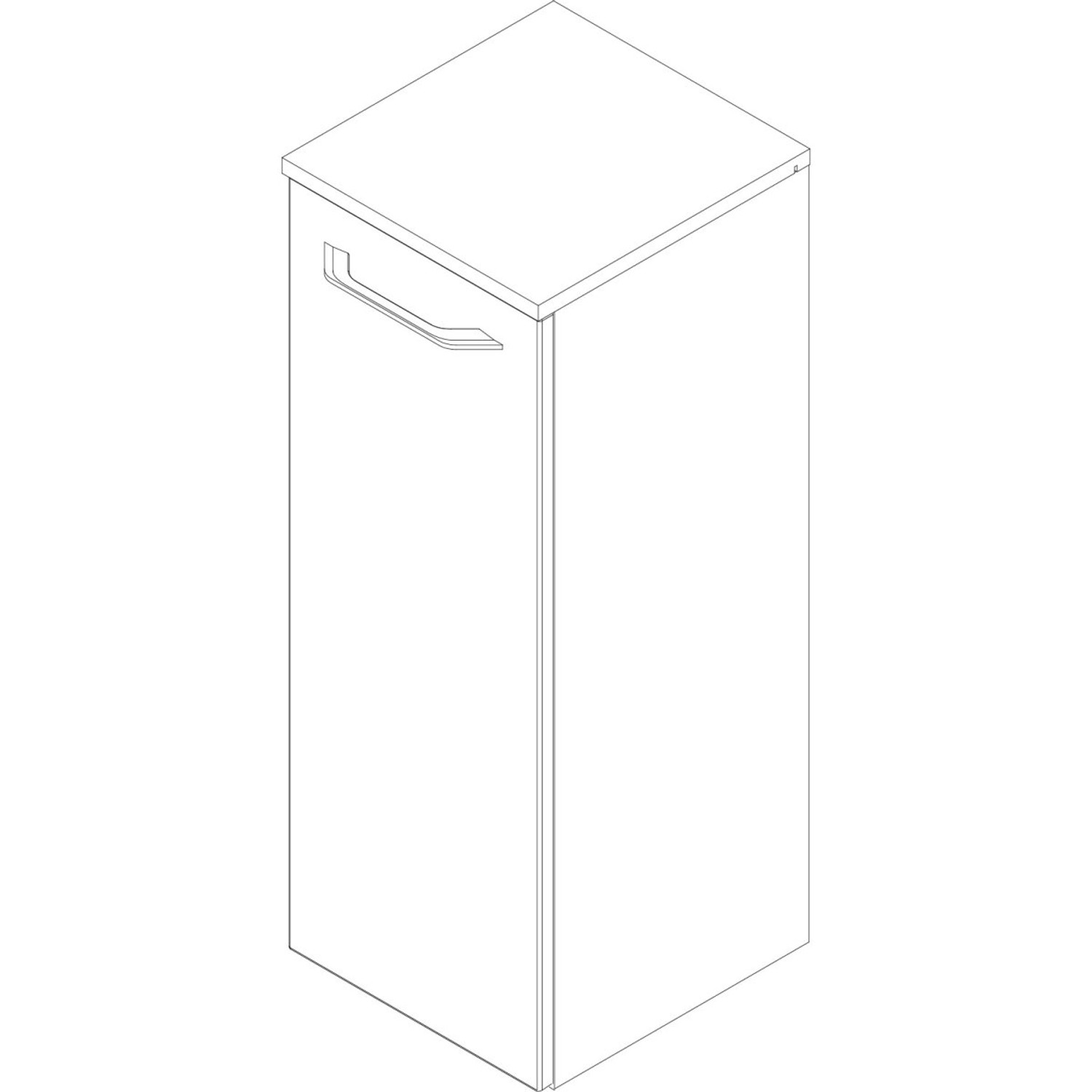 Fackelmann Bad-Hängeschrank B.Clever, weiß matt, 30,5 cm breit.