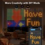 Govee X Netflix Gardinenleuchte H70BC mit bunten Mustern und "Have Fun" Schriftzug.