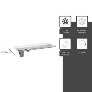 Silbernes Zambelli Laubschutzgitter aus Aluminium für Dachrinnen, 10,06 cm breit, mit Halterung. Korrosionsbeständig, langlebig.