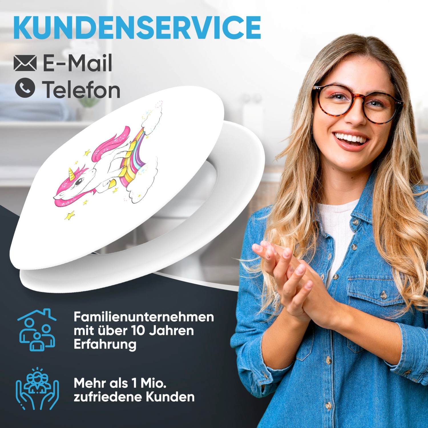 JNGLGO Toilettensitz Mit Absenkautomatik - Antibakteriell & Leise