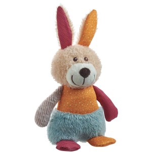 Mehrfarbiges Hunter Hundespielzeug Muli Hase, 18 cm, ideal für Welpen.