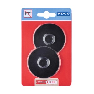 Wenko Turbo-Loc Adapter, 2er Set, schwarz, für Bad-Accessoires ohne Bohren.