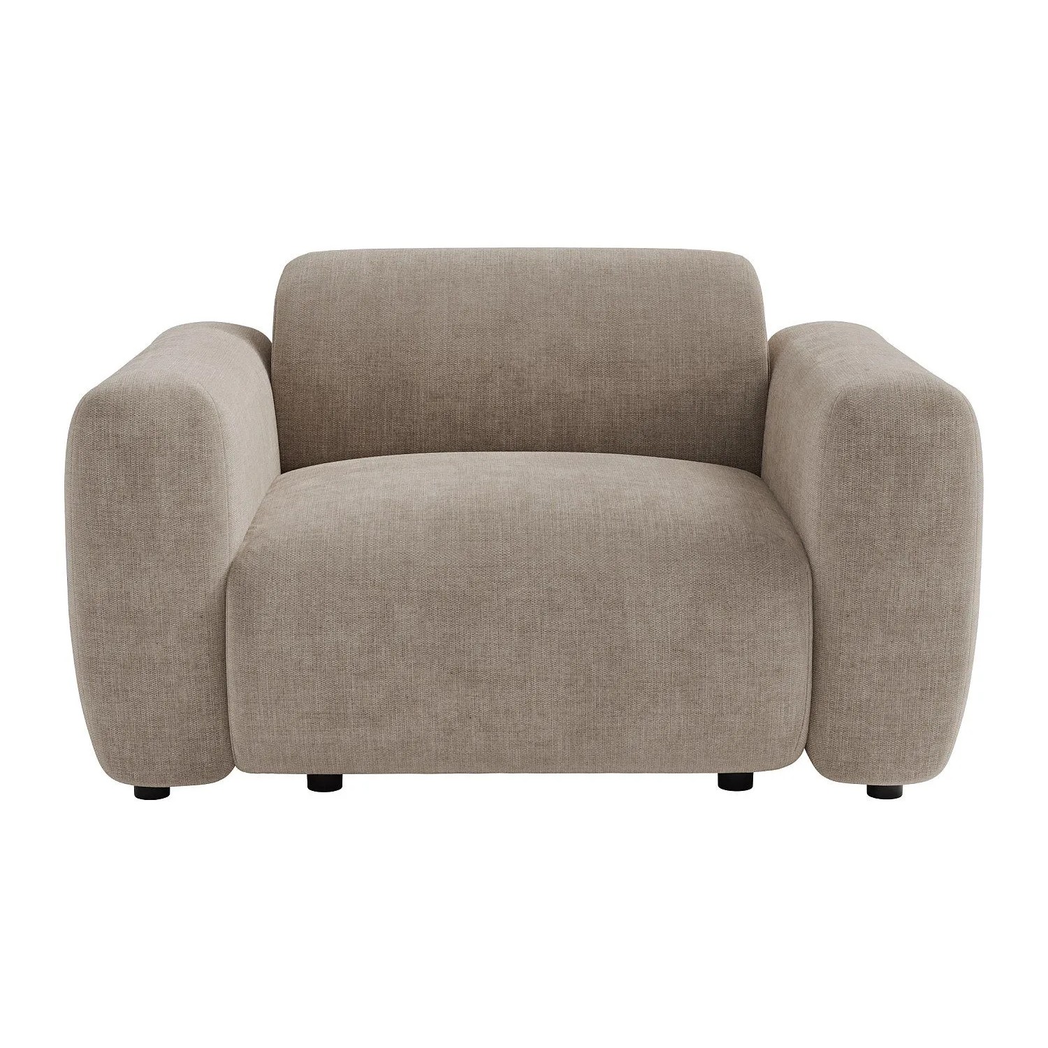 Vente-unique Sessel Mit Gerader Rückenlehne Pogni Taupe 130 cm