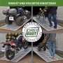 DREIBREIT Alu Auffahrrampe, klappbar, für Motorrad, Quad, Rollstuhl und Sackkarre. Tragkraft 1020kg.