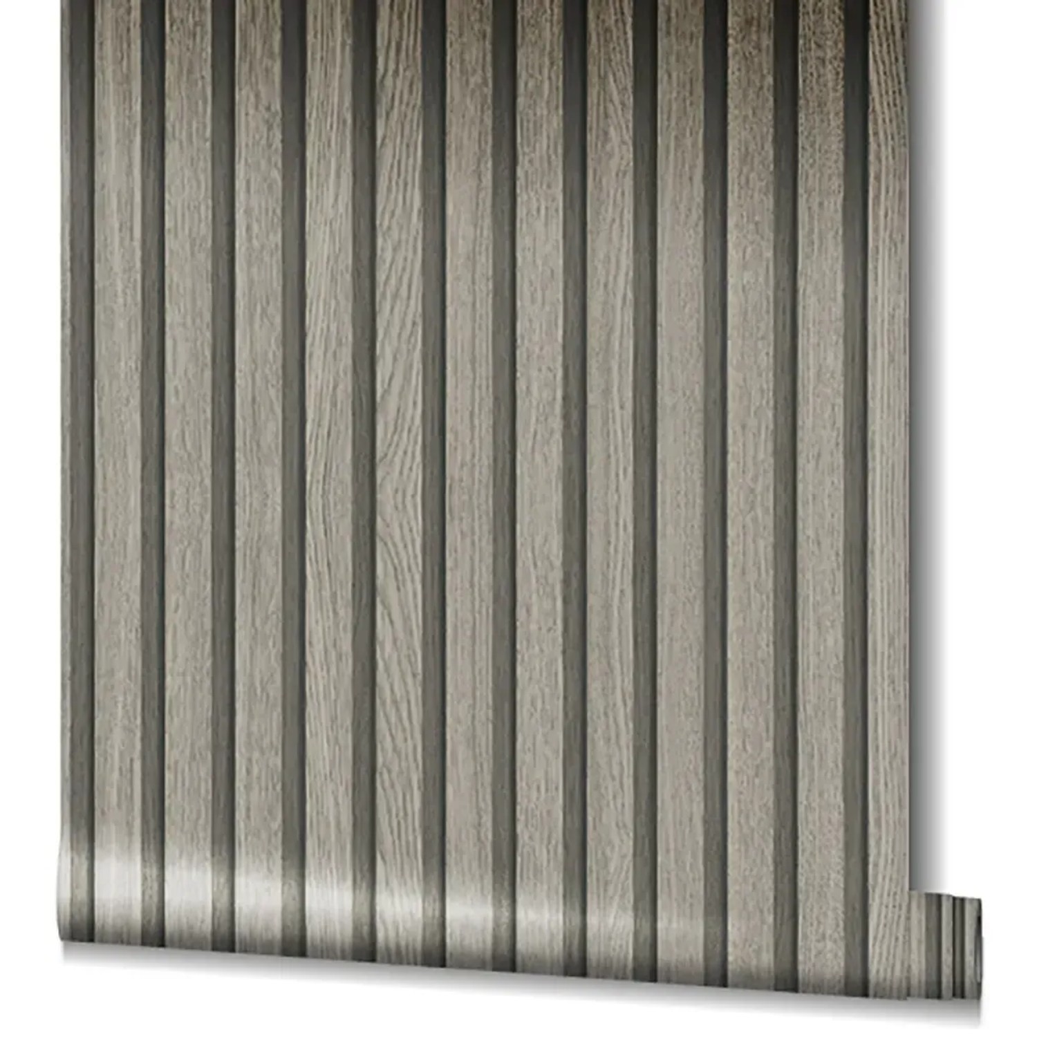 Marburg Vliestapete Botanica 2, graue Holzoptik mit Streifen, FSC®-zertifiziert.
