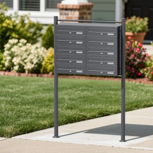 Wiltec 10Er Briefkastenanlage Anthrazit 2X5 Fächer Standbriefkasten Briefkasten