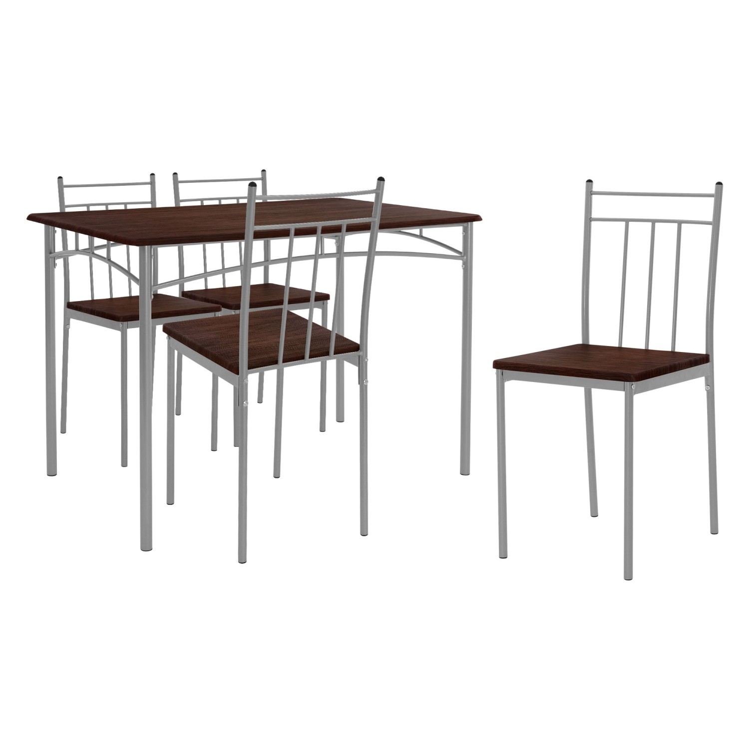 ML-Design Essgruppe Set 5-Tlg Esstisch mit 4 Stühlen Eiche Dunkel für 4 Per günstig online kaufen