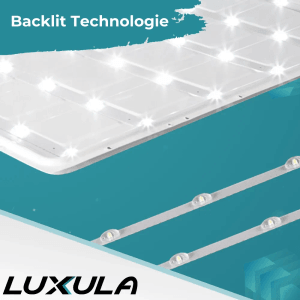 LUXULA LED Panel Rasterleuchte, 62x62cm, mit Backlit Technologie für gleichmäßige Ausleuchtung.