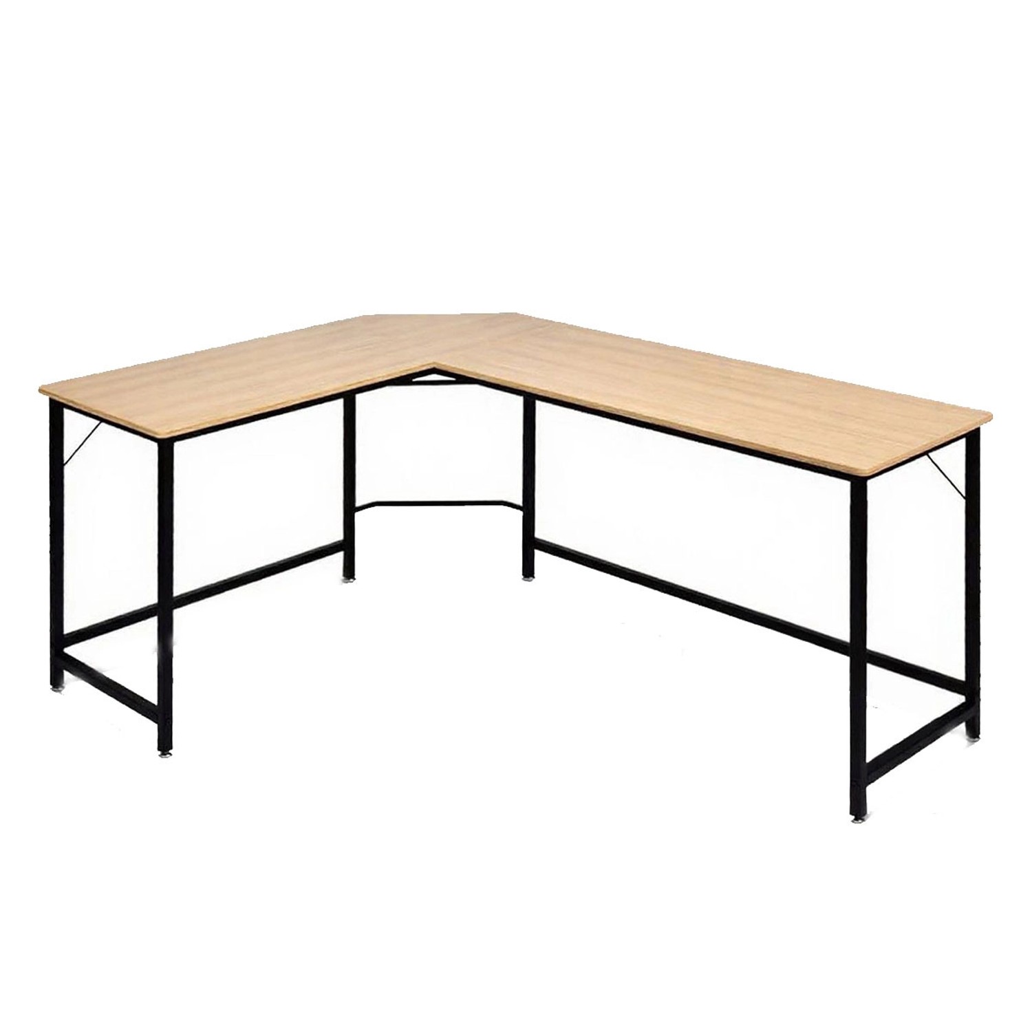 Costway Schreibtisch L-Form 168 x 125 x 74 cm Natur günstig online kaufen