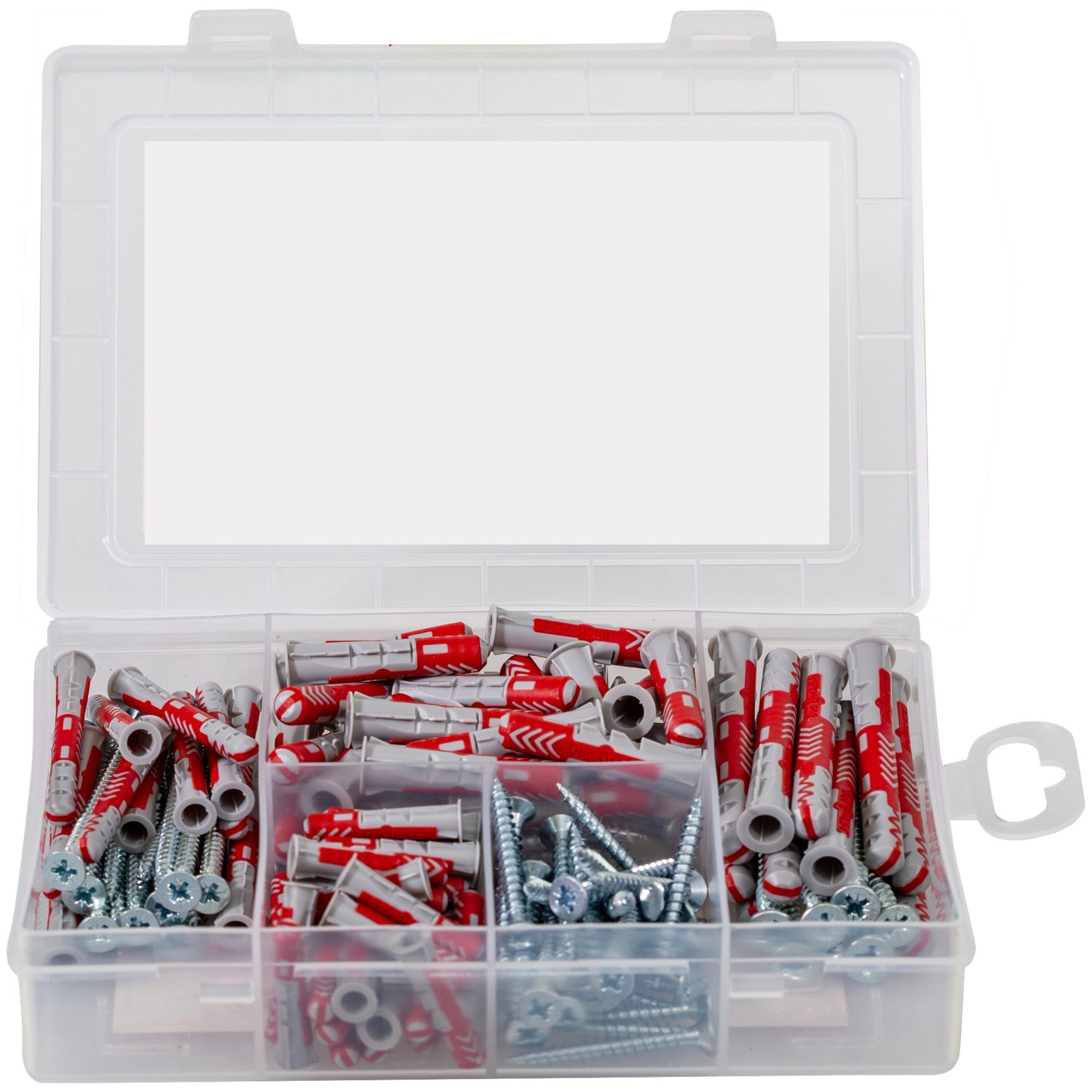 Fischer Meister-Box Altbau mit 150 Dübeln und Schrauben in Sortierbox.