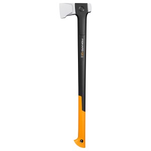 Fiskars Spalt-Axt X32, 81,5 cm, mit schwarzem Stiel und orangefarbenem Griff. Ideal zum Holzspalten.