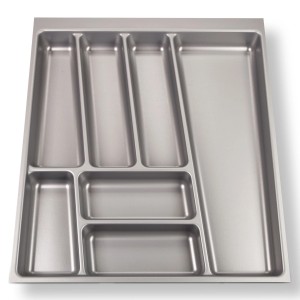 SOTECH ORGA-BOX II Besteckeinsatz 500 mm Höhe 45 mm Silbergrau Für Nobilia Schubladen
