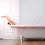 Relaxdays Duschrollo PVC Weiß Wasserabweisend 100 cm x 240 cm 0,7 kg_2