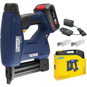 Rapid Akku-Tacker BTX553 18 V mit Akku, Ladegerät und Klammern im Set.