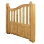 GartenLand Tor Vorgartenzaun GRAZ Gebogen 100x105/90 cm Holzzaun Lärche PEFC_6