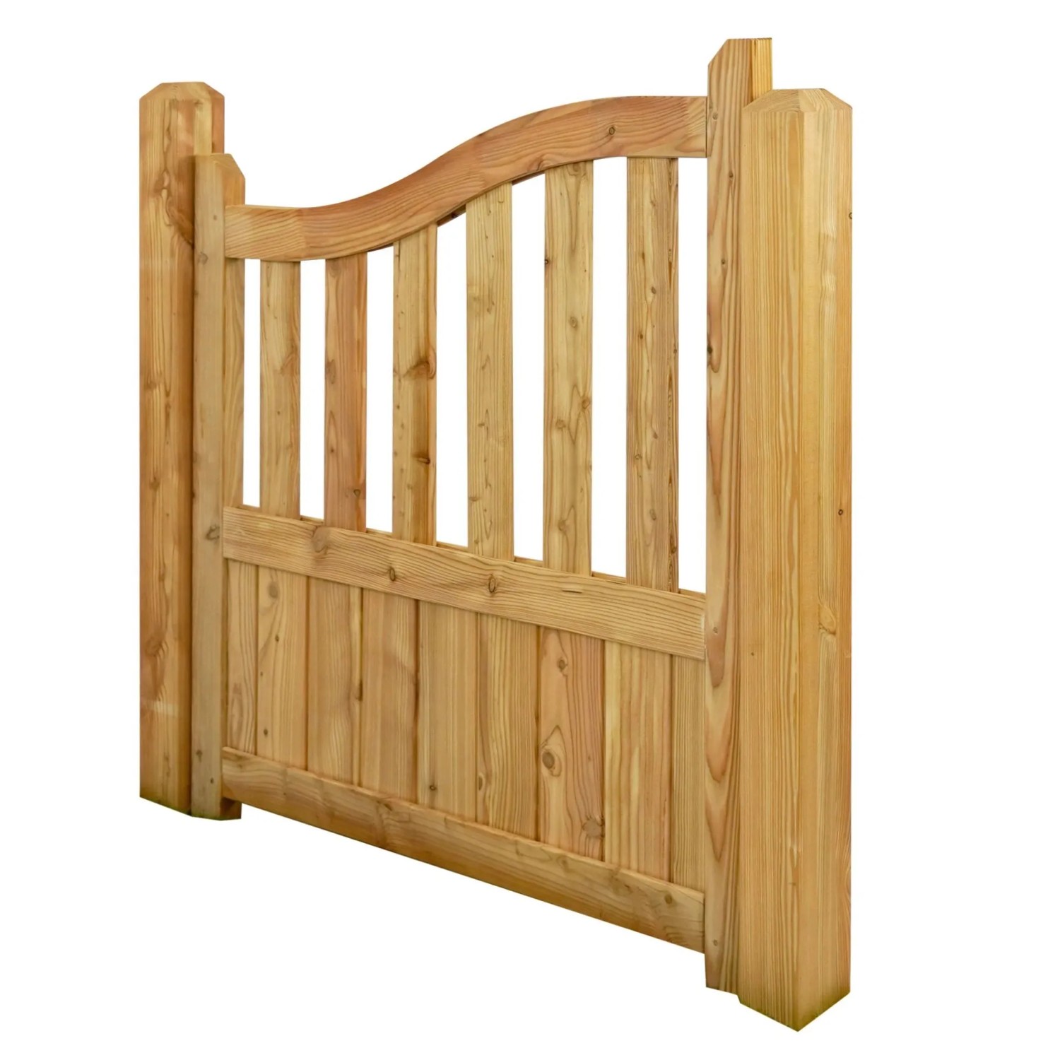 GartenLand Tor Vorgartenzaun GRAZ Gebogen 100x105/90 cm Holzzaun Lärche PEFC_6