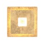 Goldfarbene, eckige Trio LED-Wandlampe Leano für indirekte Beleuchtung.