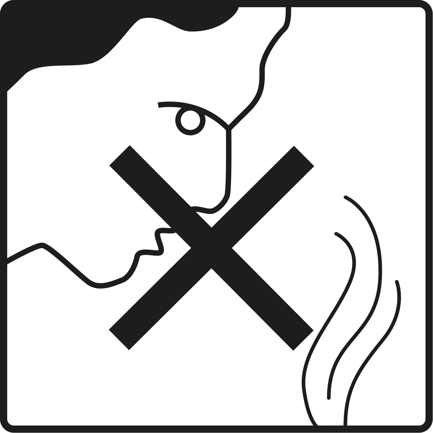 Symbol: Nicht einatmen – Warnhinweis für Nexa Lotte Moskito-Kerze.