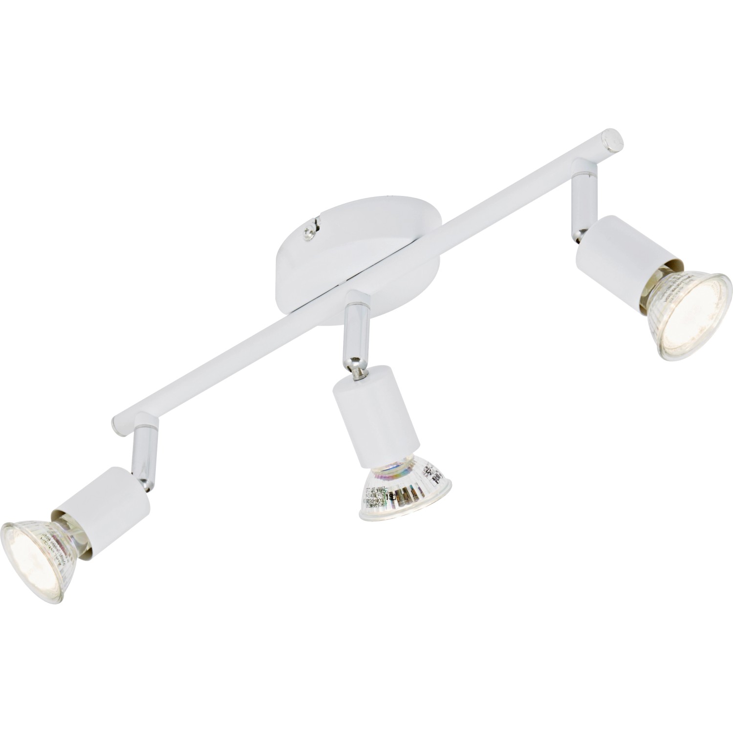 Briloner LED-Spot Simple mit 3 Strahlern in Weiß, schwenk- und drehbar.