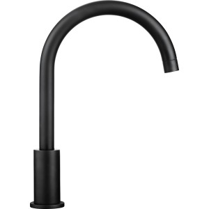 Schwarze baliv Küchenarmatur KI-1031, Einhebelmischer mit hohem, gebogenem Auslauf.