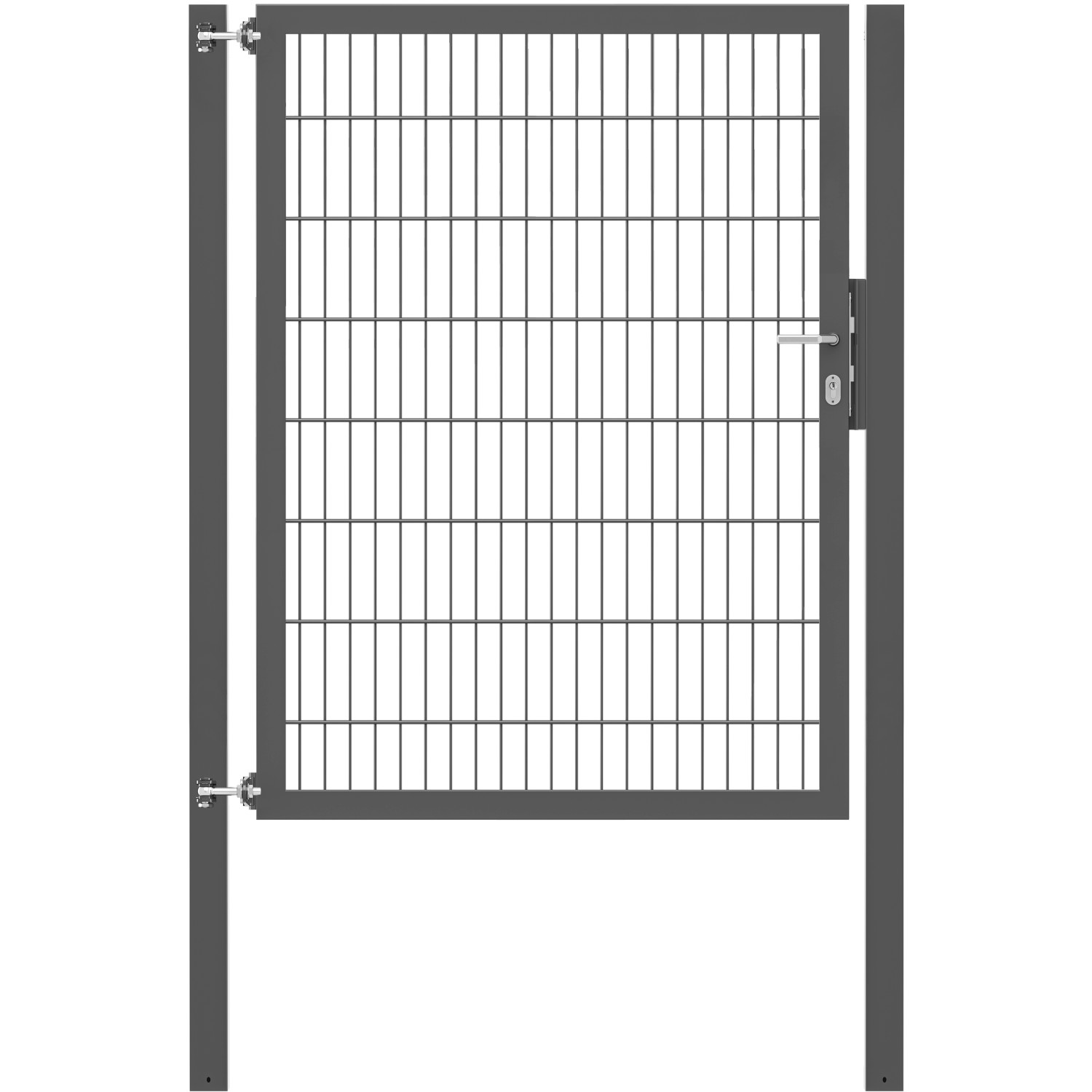 Einzeltor Flexo Plus 125 cm x 160 cm Pfosten 80 cm x 80 cm Anthrazit