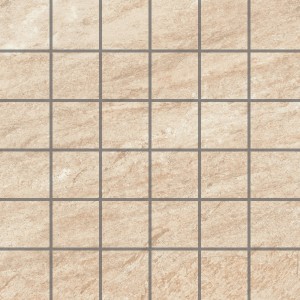 Vitra Mosaikfliese Olympos Beige, Feinsteinzeug, 30x30 cm, matte Oberfläche.