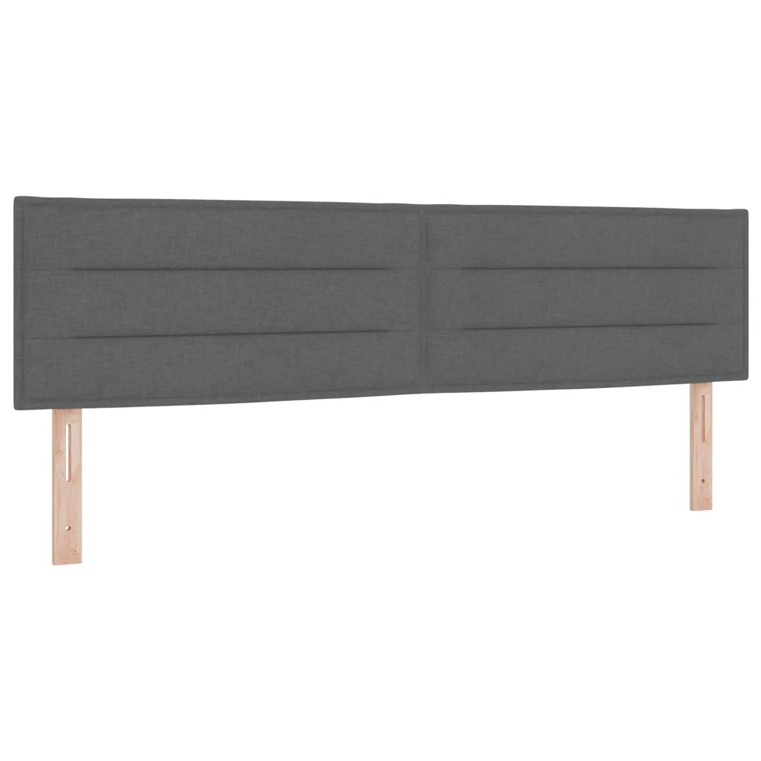 vidaXL LED Kopfteil mit LED-Lichtleisten Dunkelgrau 180 cm Polyester 3338000