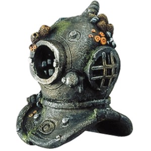 Ebi Dekor Taucherhelm, 17 cm, mit Ausströmer für Aquarien.