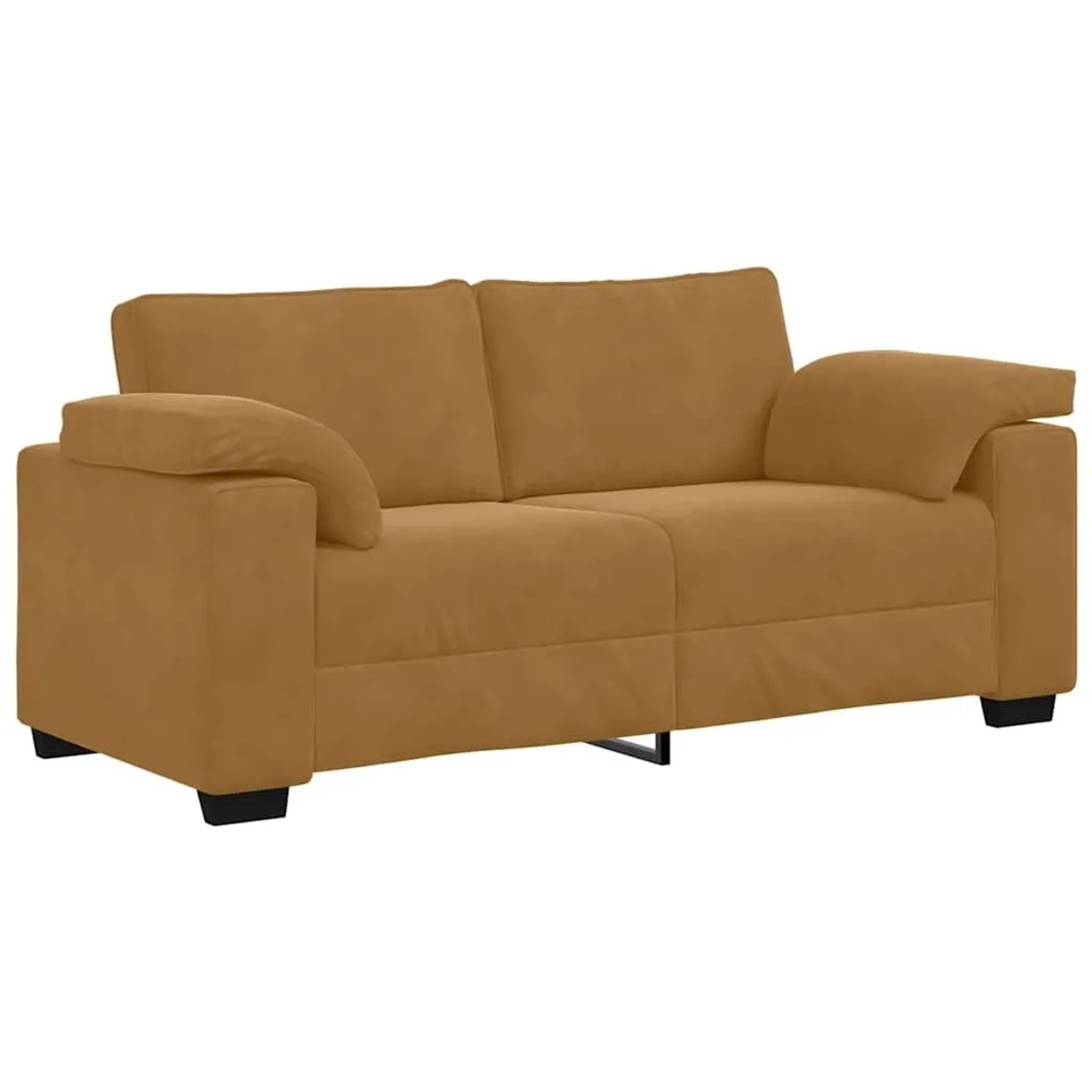 vidaXL Zweisitzer-Sofa Braun 140 cm Samt 4105274 günstig online kaufen