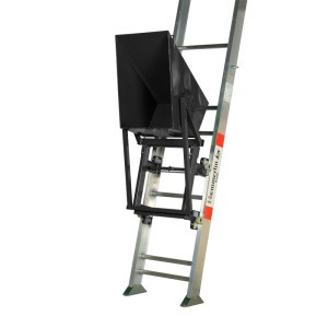 Haemmerlin Kippkübel, 50 l, schwingend, silber-schwarz, für Bauaufzug.