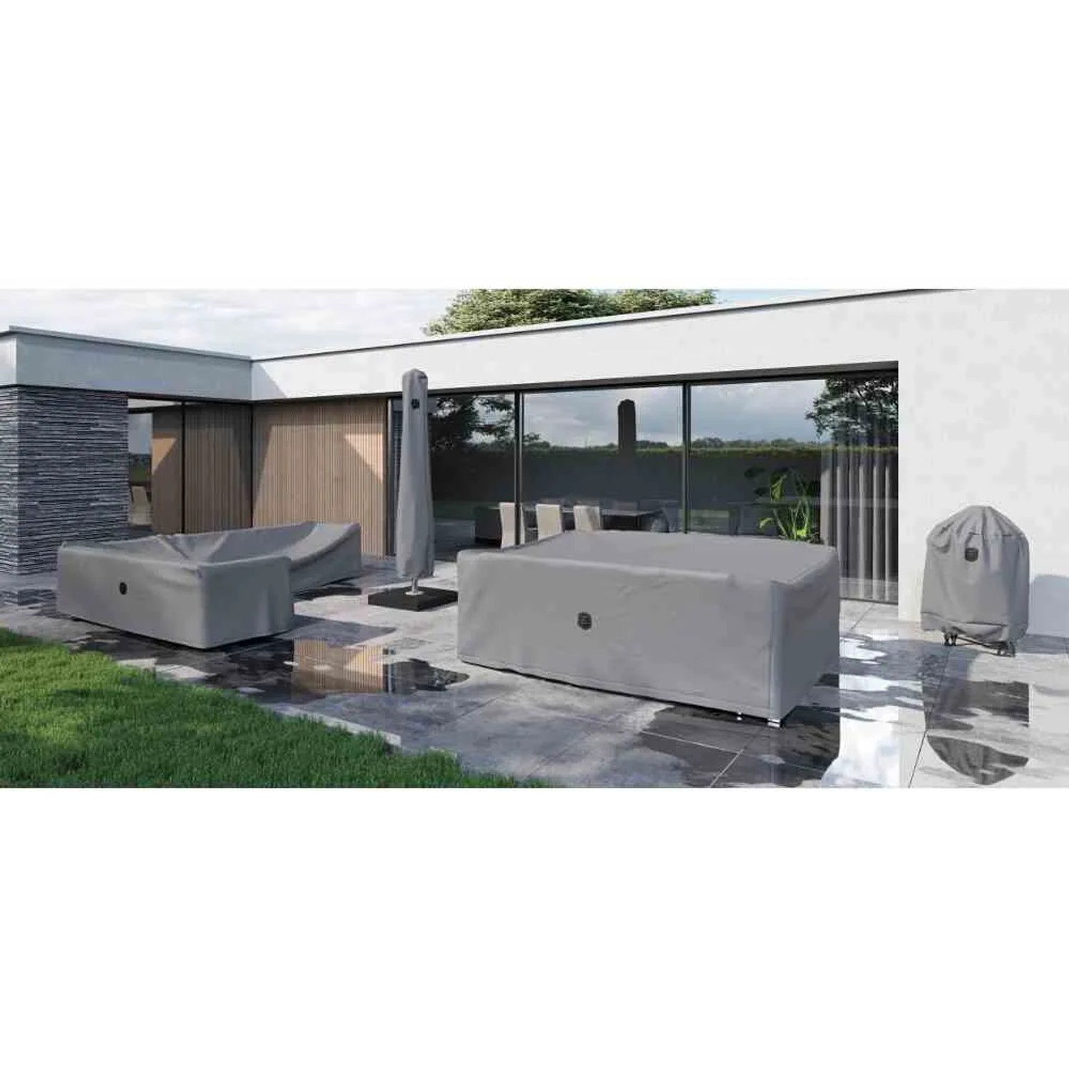 Siena Garden AquaShield Schutzhülle für Sitzgruppen, 200x150x85 cm, schützt Gartenmöbel vor Witterung.