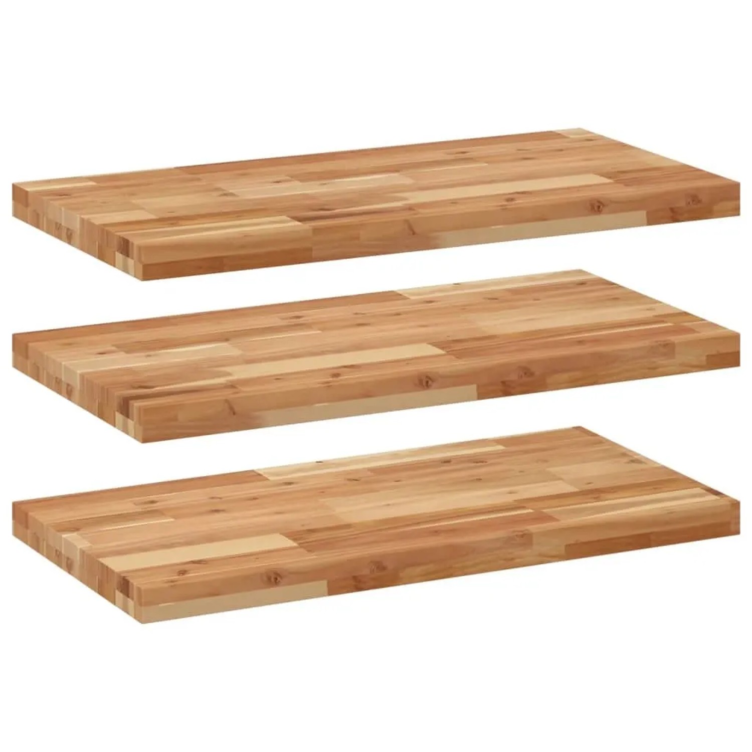 vidaXL Schweberegale 3 Stk 60x40x4 cm Massivholz Akazie Ölbehandelt 3279633