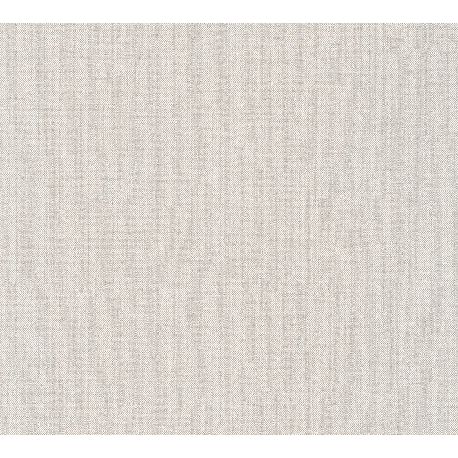 Beige Vliestapete in Textiloptik von A.S. Création, Uni, leicht strukturiert.