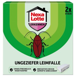 Nexa Lotte Ungeziefer-Leimfalle, 2er-Pack. Insektizidfreie Falle zur Schädlingsbekämpfung.