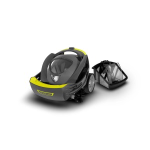 Zodiac Akku-Reinigungsroboter OS 0800 Spabot für Whirlpools, schwarz, mit Filterkorb.